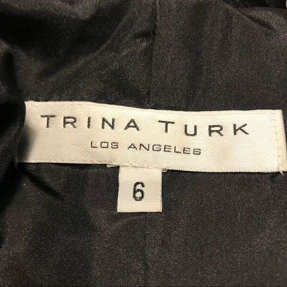 Trina Turk Long Sleeve Dress Circle Design Sz 6 - Picture 5 of 7